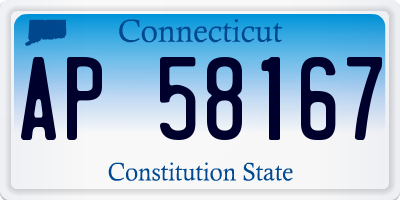 CT license plate AP58167