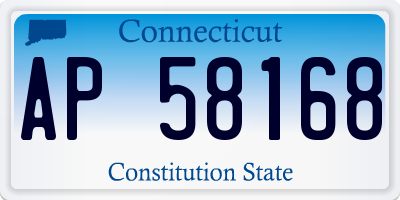 CT license plate AP58168