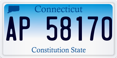 CT license plate AP58170