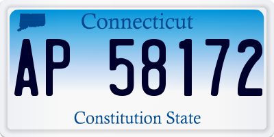 CT license plate AP58172