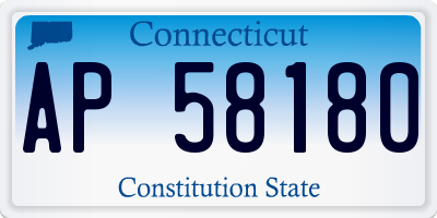 CT license plate AP58180