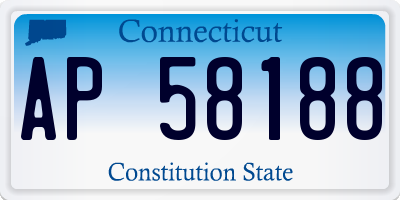 CT license plate AP58188