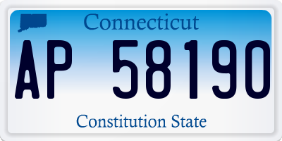 CT license plate AP58190