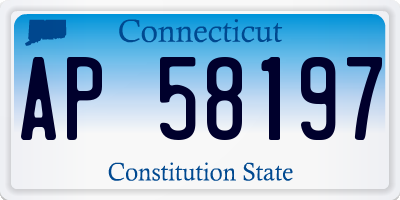 CT license plate AP58197