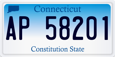 CT license plate AP58201