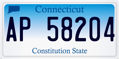 CT license plate AP58204