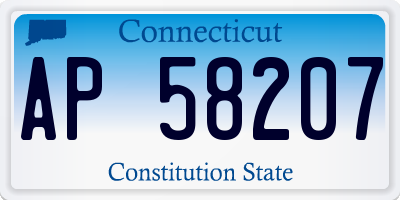 CT license plate AP58207