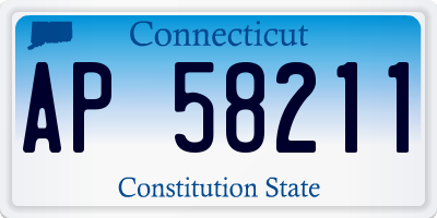 CT license plate AP58211