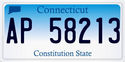 CT license plate AP58213