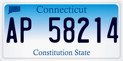 CT license plate AP58214