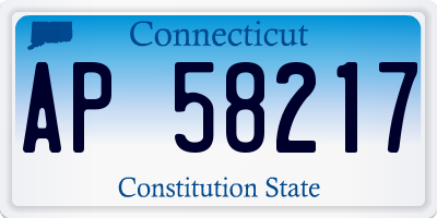 CT license plate AP58217