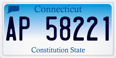 CT license plate AP58221