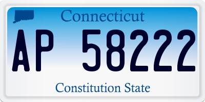 CT license plate AP58222