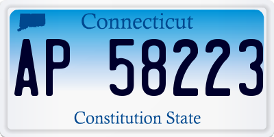 CT license plate AP58223