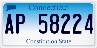 CT license plate AP58224