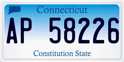 CT license plate AP58226