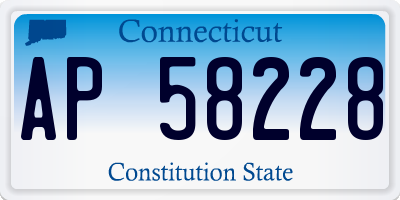CT license plate AP58228