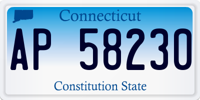 CT license plate AP58230