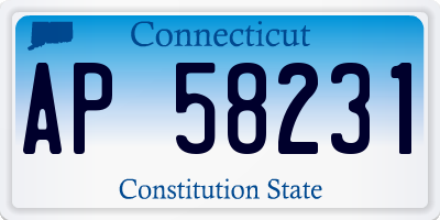 CT license plate AP58231