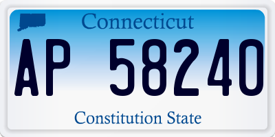 CT license plate AP58240