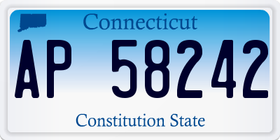 CT license plate AP58242