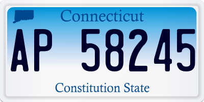 CT license plate AP58245