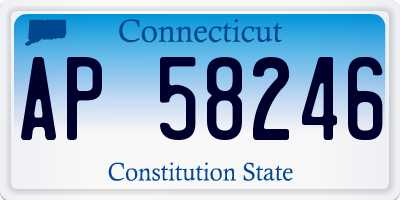 CT license plate AP58246