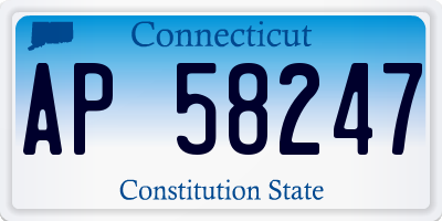 CT license plate AP58247