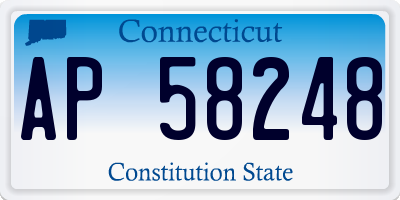 CT license plate AP58248