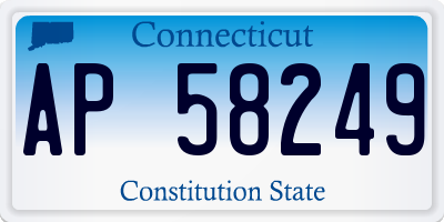 CT license plate AP58249