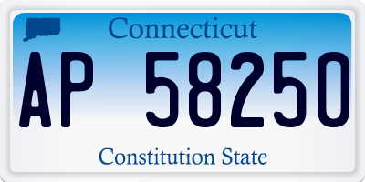 CT license plate AP58250