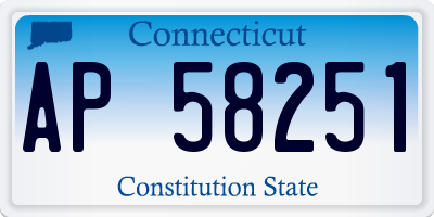 CT license plate AP58251