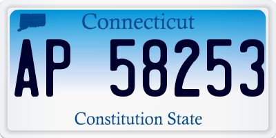 CT license plate AP58253
