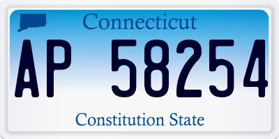 CT license plate AP58254