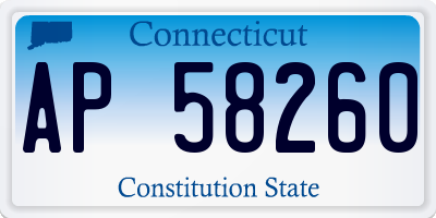 CT license plate AP58260