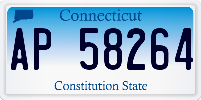 CT license plate AP58264