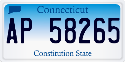 CT license plate AP58265