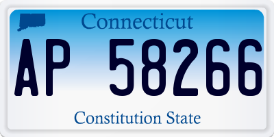 CT license plate AP58266
