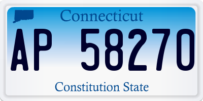 CT license plate AP58270