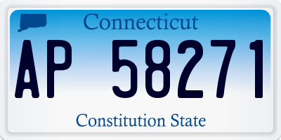 CT license plate AP58271