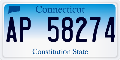 CT license plate AP58274