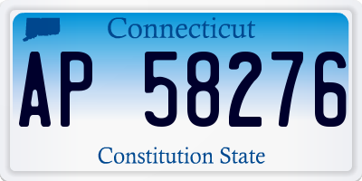 CT license plate AP58276