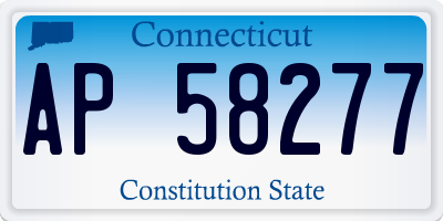 CT license plate AP58277