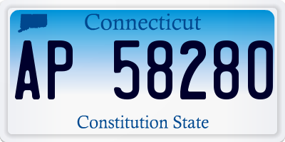 CT license plate AP58280