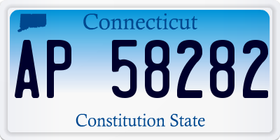CT license plate AP58282