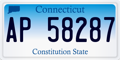 CT license plate AP58287