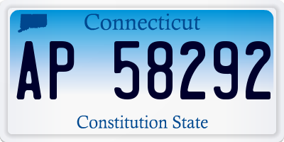 CT license plate AP58292