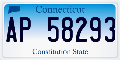 CT license plate AP58293