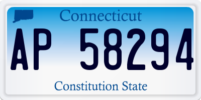 CT license plate AP58294