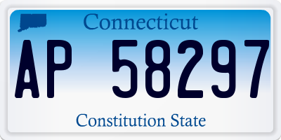 CT license plate AP58297